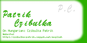 patrik czibulka business card